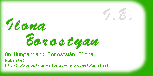 ilona borostyan business card